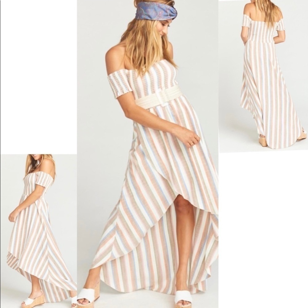 💋NWT Show Me Your MuMu Smocked Breezy Drape BoHo Summer Dress
